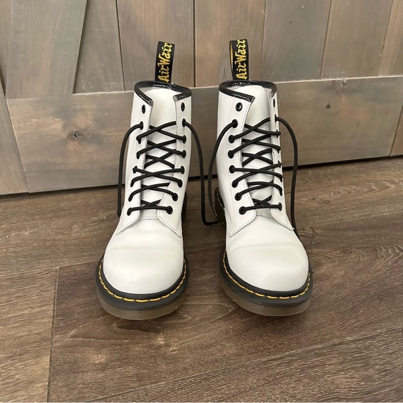 Dr. Martens 1460 Smooth White Boots - Picture 6 of 16